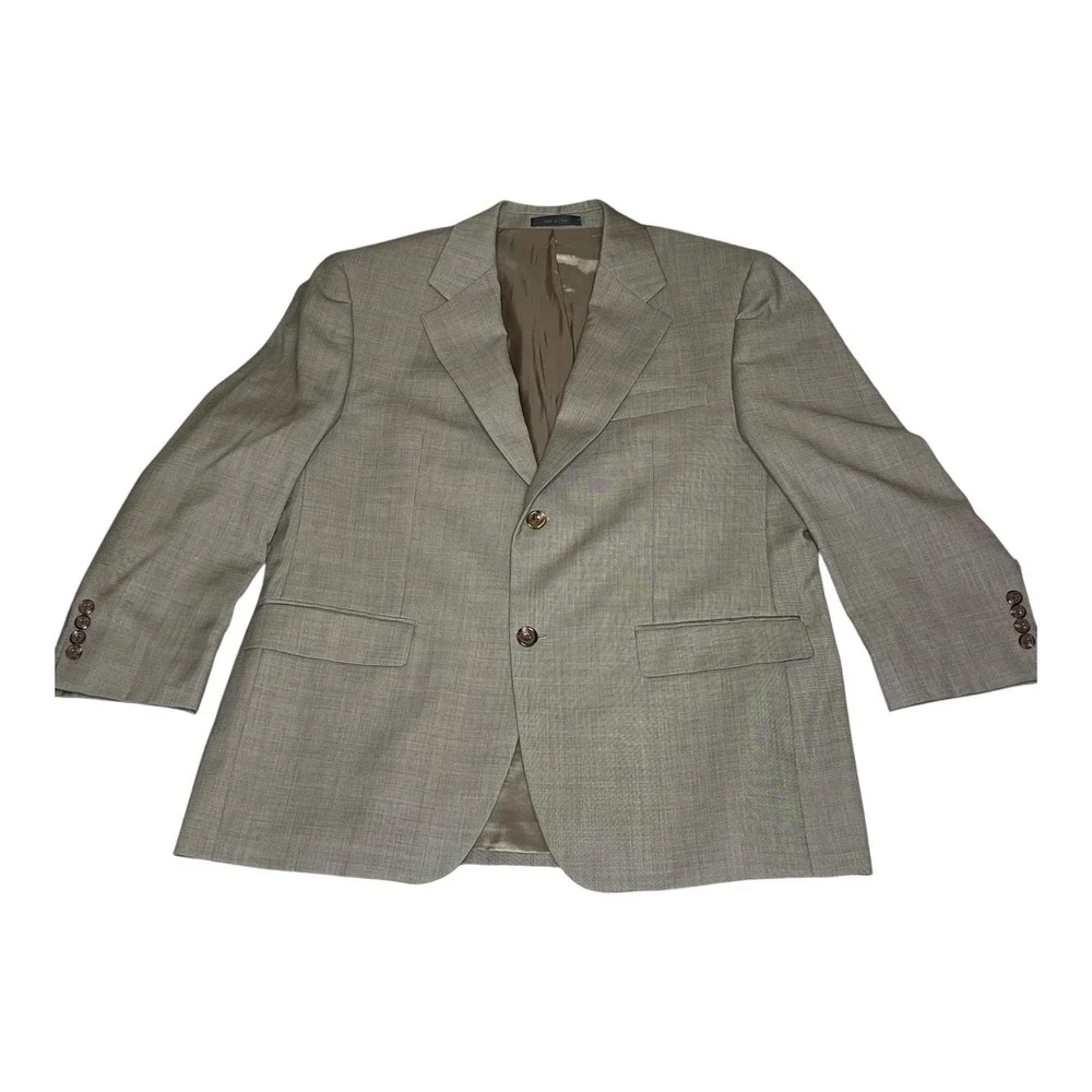 Lauren Ralph Lauren Suit Mens 40S 38x27 Gray 100% Wool 2‎ Button 2 Piece Pleated
